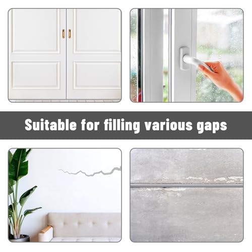 Image of U0U 50 Ft Backer Rod 1 /4 Inch,Foam Backer Rod Caulk Saver for Gaps and Joint Concrete Filling, Grey Weather Strip Seal Concrete Expansion Joint Filler