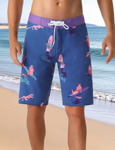 Men's Swimming Trunks Short Board Shorts Men with Mesh Lining and Pocket2