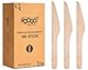 FOOGO Green Einweg-Messer 150-teilig, 16 cm – Nachhaltige Messer aus Birkenholz – Holzbesteck kompostierbar & biologisch abbaubar – Perfekt als Einwegbesteck für Party & Picknick