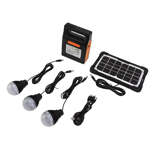 Haofy Generador Solar de 5000 MAh, Estación de Energía Portátil con Cable de 3 M, Luces LED para Camping, Vehículos Recreativos y Emergencias, Fuente de Energía Ligera Fuera de la Red para Aventuras
