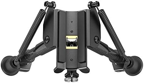 Feyachi Carbon Fiber Tactical Rifle Bipod 6"-9" Adjustable with Picatinny/Mlock Adapter — view 4