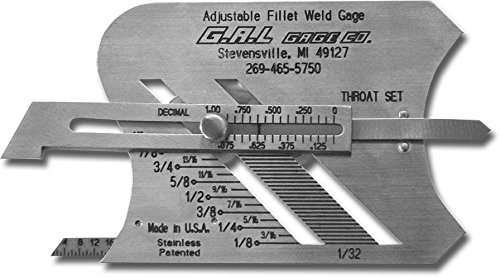 Gal Gage Cat# 3 Adjustable Fillet Weld Gauge, Metric