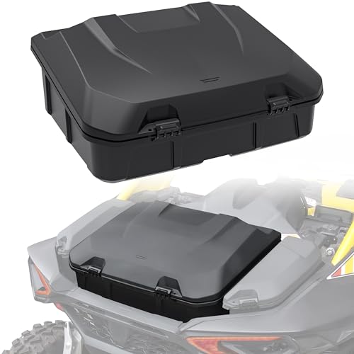 POKIAUTO 96L Rear Cargo Box for Can-Am Maverick R, Waterproof LinQ Poly Cargo Bed Storage Box Large Tool Bin Organizer for Can Am Maverick R X RS 2024+ Accessories, Replace #715007182