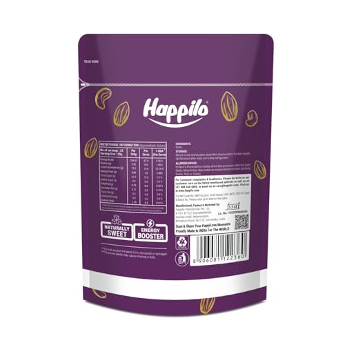 Image of Happilo Premium International Omani Dates 500g | Healthy snacks, Dry fruits, Khajoor, Khajur, Nutritious| Rich in Vitamins & Minerals | Natural Sweetener (Pack of 3)