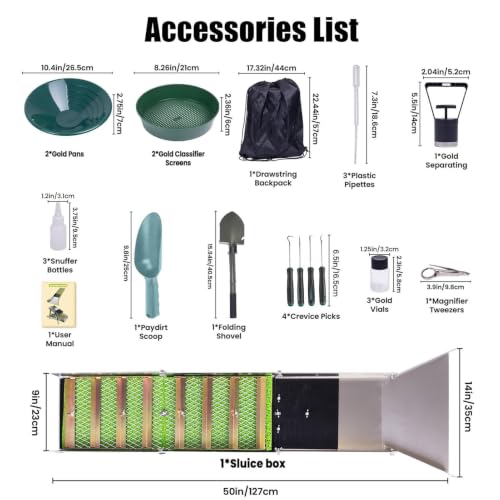 Kit de paneo dorado en aleación de aluminio con caja de esclusa resistente 3