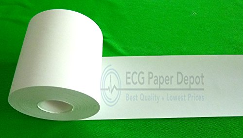 Critikon Compatible 8736 Medical Cardiology Recording Chart Paper, 10 Rolls Per Box, 100 Rolls Per Case, Grid Color None / Array, Size 50mm x 100'