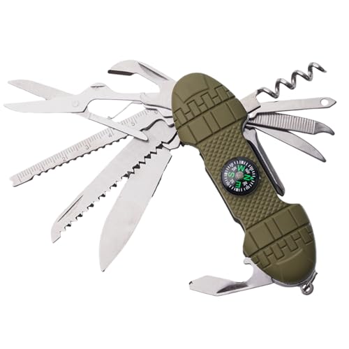 Outil multifonction pour camping robuste en acier avec porte-clés - 2