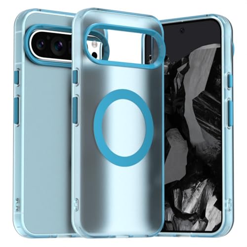 Google Pixel 8A ケース MagSafe対応 マット 半透明 耐衝撃 ワイヤレス充電 グッグルピクセル 8A スマホケース カバー マグネット搭載 ストラップホール付き 薄型 軽量 落下保護 耐衝撃 指紋防止 レンズ保護