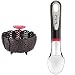 Tefal K2071614 Ingenio Panier Vapeur Silicone Noir et Rouge & K2072214 Ingenio Cuillère Glace Aluminium Chromé avec Angle Circulaire ustensile de Cuisine Noir et Rouge sans bisphénol A