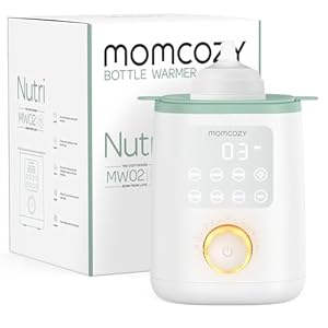 Momcozy MW02 Nutri-Flaschenwärmer Baby mit präziser Temperaturkontrolle & Nachtlicht | 9-in-1 Faschenwärmer mit Schnellaufheizung, automatischer Abschaltung und universeller Flaschenkompatibilität
