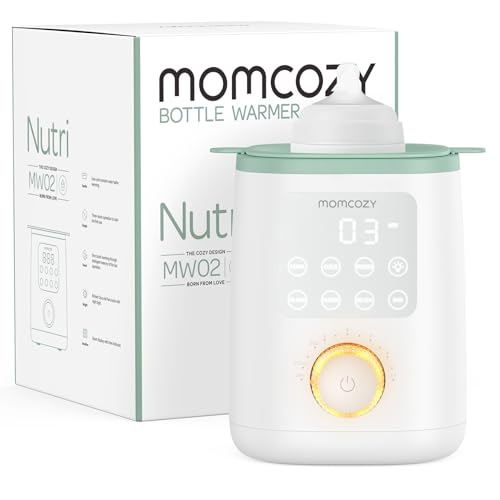 Momcozy MW02 Nutri-Flaschenwärmer Baby mit präziser Temperaturkontrolle & Nachtlicht | 9-in-1 Faschenwärmer mit Schnellaufheizung, automatischer Abschaltung und universeller Flaschenkompatibilität