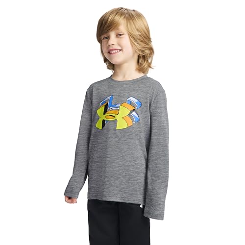 Image of Under Armour Boys' Long Sleeve Logo Graphic T-Shirt, Lightweight & Breathable, Relaxed Fit
