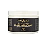 Sheamoisture Soothing Body Mask Body Mask for Sensitive Skin African Black Soap Body Mask with Shea Butter 12 oz