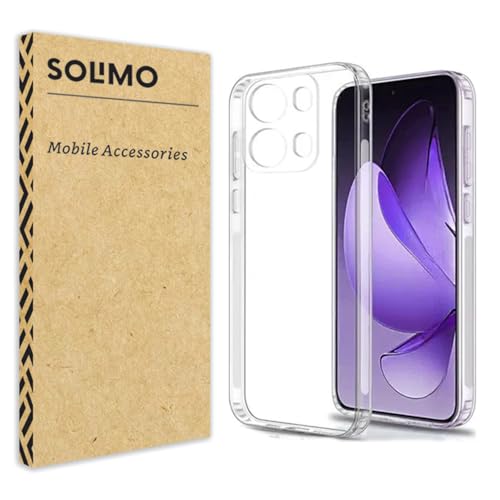 Image of Amazon Brand - Solimo for Oppo Reno 13 5G Premium Transparent Soft Silicon Crystal Clear Back Cover [Transparent]