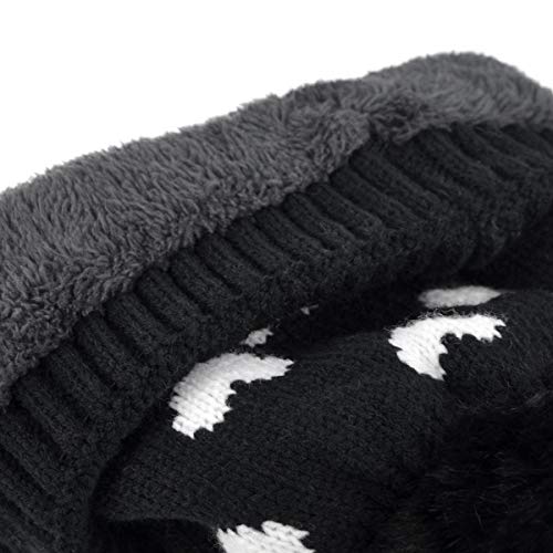 Image of Nollia Women's Pom Pom Knit Winter Beanie for Cold Weather - Warm Fleece - Cable Knit