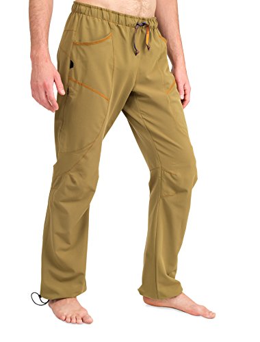 Ucraft 'Xlite Rock Climbing Bouldering and Yoga Pants. Lightweight Stretchy Trousers (XL, Mustard)