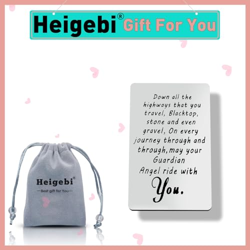 Heigebi Drive Safely Gift Card Engraved Wallet Card Insert for Son Boyfriend Ride Safe Travel Gift New Driver Biker Trucker Husband Cycling Lover Biker Bicycle Race Souvenir2