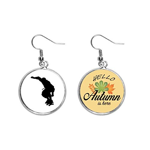 Pendientes con diseño de hojas de otoño antialérgicos y muy ligeros
