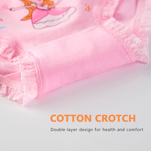 Toddler Cotton Panties Little Big Girls Assorted Undies Girls' Briefs Breathable Comfort Soft Underwear (5 Pack)4