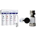 iSpring CU-A4 Ultra-Filtration Under Sink Water Filter System + iSpring AFW43 Water Systems Feed Water Adapter
