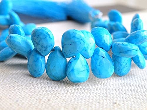Perles turquoise facettées en goutte poire de 10mm pour réussir vos bijoux DIY