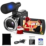 Rumyums Kids Video Camera YouTube Vlogging Camera Recorder 4K 48MP 3.0 Inch 270 Degree Rotation Screen 18X Digital Zoom Camcorder Video Camera for Kids with Microphone and 32G SD Card