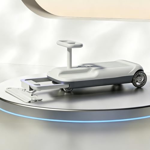 SHAHRYAR Go Kart Portátil, Go Kart Eléctrico para Niños con Asa Oculta Y Ajuste De Velocidad Sin Escalones De 5 a 15 mph, Ideal para Parques Y Vecindarios – Diversión Al Aire Libre Gray