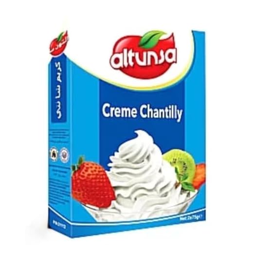 Altunsa's Creme Chantilly Whipped Cream Mix, Professional Dessert Topping. (2x75g per Box)