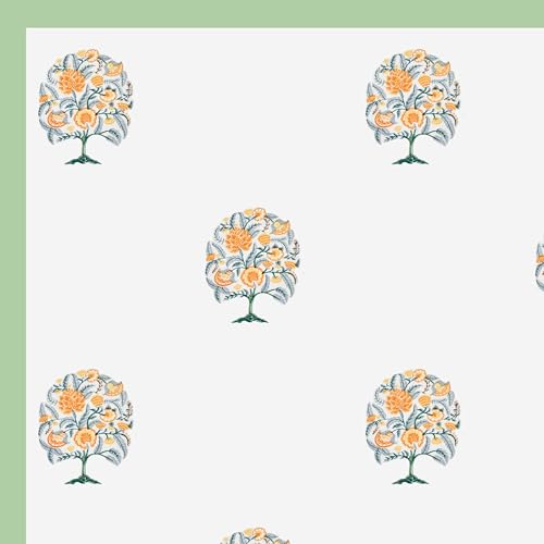 Image of DE CAMA 100% Cotton 300 TC Premium King Size Bedsheet for Double Bed (90x108 Inch) with 2 Pillow Covers (17x27 Inch) | Breathable Designer Printed Bedding Set | Luxury Set for Bedroom Use - Green