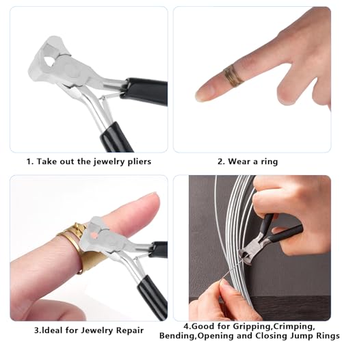 Image of Jewelry Pliers,Nail Puller Tool for Carpenter,End Cutting Pliers,End Nippers for Zipper Install Stops,Jewelry Making Tools for Crafts