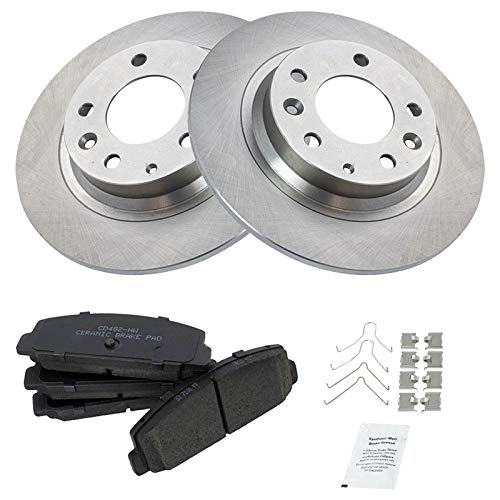 Image of TRQ Rear Brake Pad and Rotor Set Ceramic