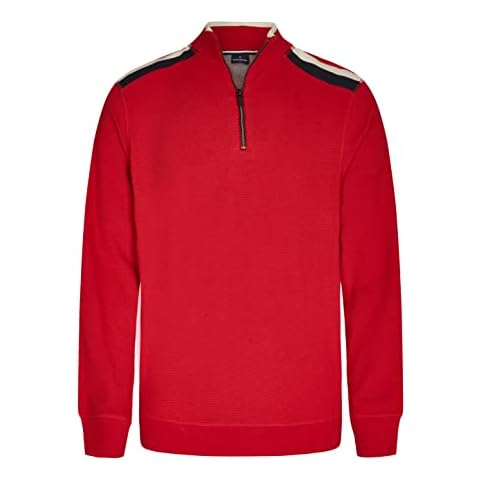 Daniel Hechter Men's Sweat Zip Troyer, Chili, L Cover