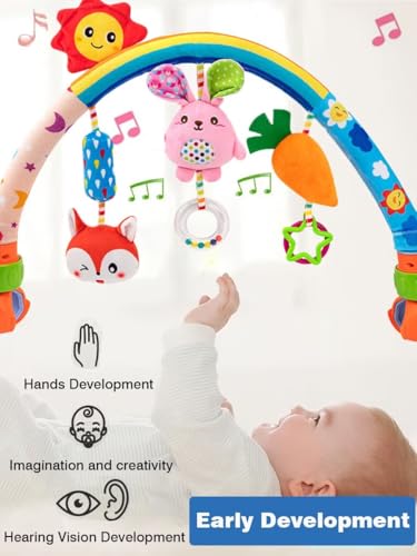 Image of Pau1Hami1ton Baby Stroller Arch Toys, Car Seat Toys,Baby Gifts.S-19(Rabbit)