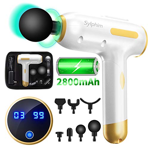 Massage Gun Muscle Neck Back Shoulder Massager- Handheld Deep Tissue Percussion Massager, Rechargeable
