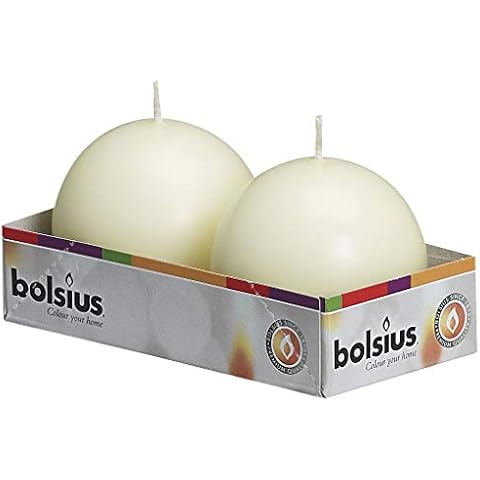 Bougies boule Bolsius ivoire 7 cm Cover