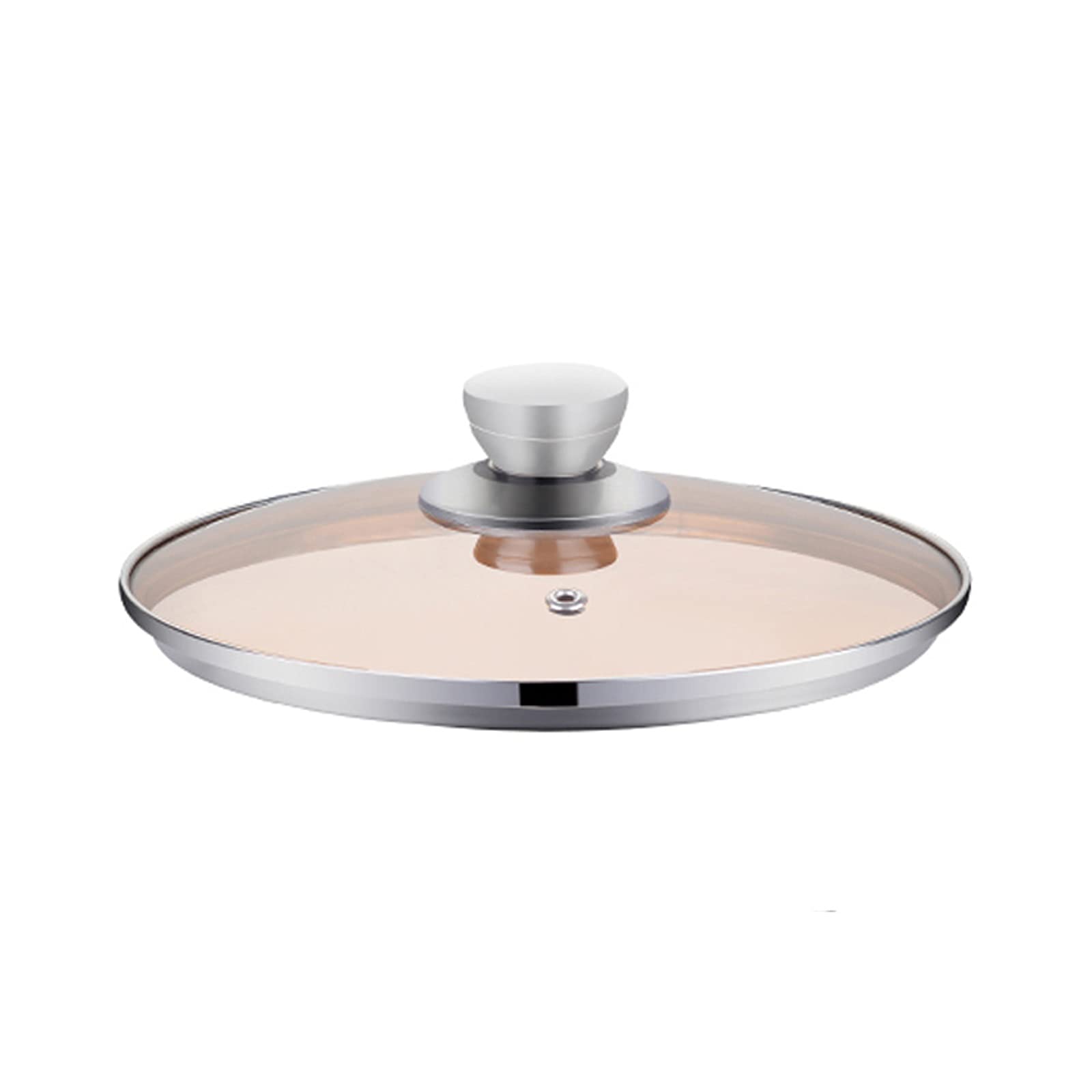Coperchio universale in vetro temperato, coperchio universale con foro per il vapore, coperchio per padella per uso domestico con presa facile, coperchio per pentole, padelle e padelle, coperchio di r