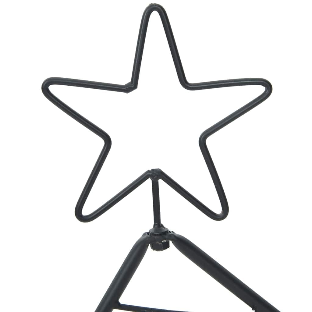 vidaXL Albero di Natale in metallo Nero 60 cm Acciaio
