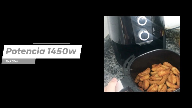 Freidora De Aire Sin Aceite STARLYF - 3.8 Litros, 1400W, Con Programas Predeterminados Y Temporizador