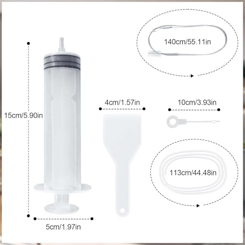 14 Stück Kühlschrank Reinigungsset, Kühlschrank Abfluss Reinigung mit Bürste, 1.2 M Schlauch, Spritze und Enteisungsschaufel,Kühlschrank Abflussloch Reinigungsset für Kühlschränke und Küchen