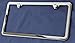 LFPartS 2 Hole Slim Style Polished Stainless Steel License Plate Frame Mirror Finish, Chrome
