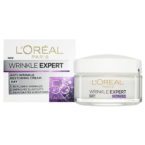 L’Oréal Paris Wrinkle Expert Anti-Wrinkle 55+ Day Cream, Reduces Wrinkle Appearance, Firms Skin and Redefines Contours, Calcium, 50ml - Image 3