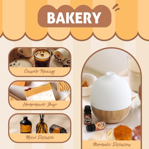 Arvidsson Bakery Fragrance Oils Set, Arvidsson Bakery Dessert Essential Oils For Candle Making, Pumpkin Pie, Snickerdoodle, Gingerbread, Creamy Vanilla And More thumb #5