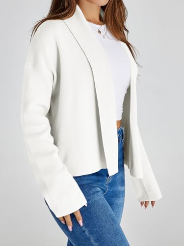 Saodimallsu Womens Cropped Cardigan Open Front Shawl 2025 Fall Trendy Long Sleeve Sweater Jacket4