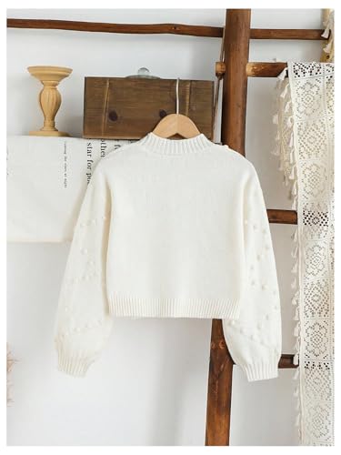 Girl's Polka Dots Cardigan Button Down Cute V Neck Long Sleeve Knit Outerwear Coat2