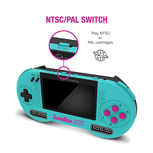 Image of Hyperkin SupaBoy Portable Pocket Console for SNES /SFC, Gaming console System - Super Nintendo Entertainment System (Super NES) / Super Famicom - (Hyper Beach)
