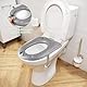 Umllpet Aufblasbares Toilettensitzkissen mit Saugnapf, Aufblasbares Sitzkissen Orthopädisch, Grau Aufblasbares Sitzkissen, Toilettensitzerhöhung Sitzring für Erwachsene, Senioren, Behinderte