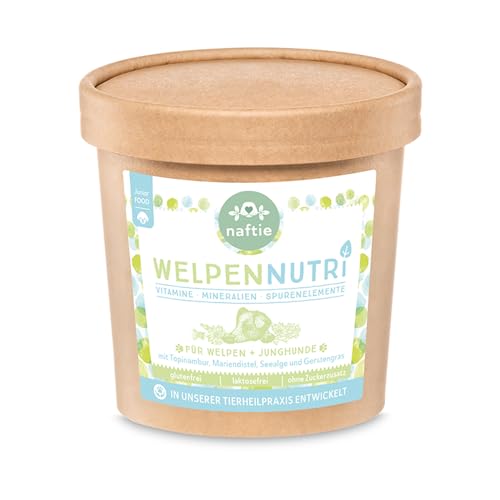 naftie Premium Bio Welpenfutter Starterset - Hundefutter zum Mischen für Welpen - Bio-Reinfleischdosen, Bio-Flocken, Bio-Öl & Nährstoffmix - getreidefrei, glutenfrei