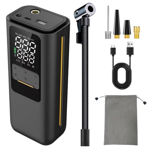 Image of BL-01 Mini Cordless Tire Inflator, 120 PSI USB-C Rechargeable Brushless Air Pump with Digital Pressure Gauge and Auto Shut-Off for Bikes, Cars and Balls