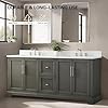 Amazon.com: HOMEBEYOND 72 Inch Bathroom Vanity with Double Sink & Ceramic Top, Vanity Cabinet ...