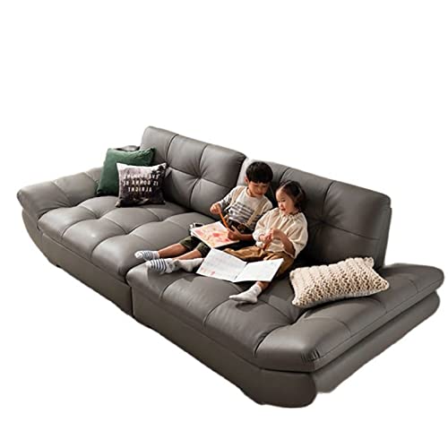 Canapé de salon fonctionnel en cuir véritable - Canapé nordique moderne - Canapé lit Muebles De Sala Cama Puff Asiento Sala Futo - 4 places